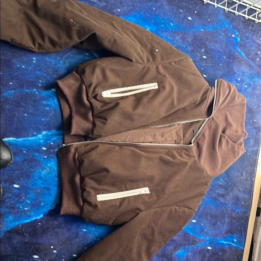 Cider Brown Bomber Jacket with Casual Sporty Style